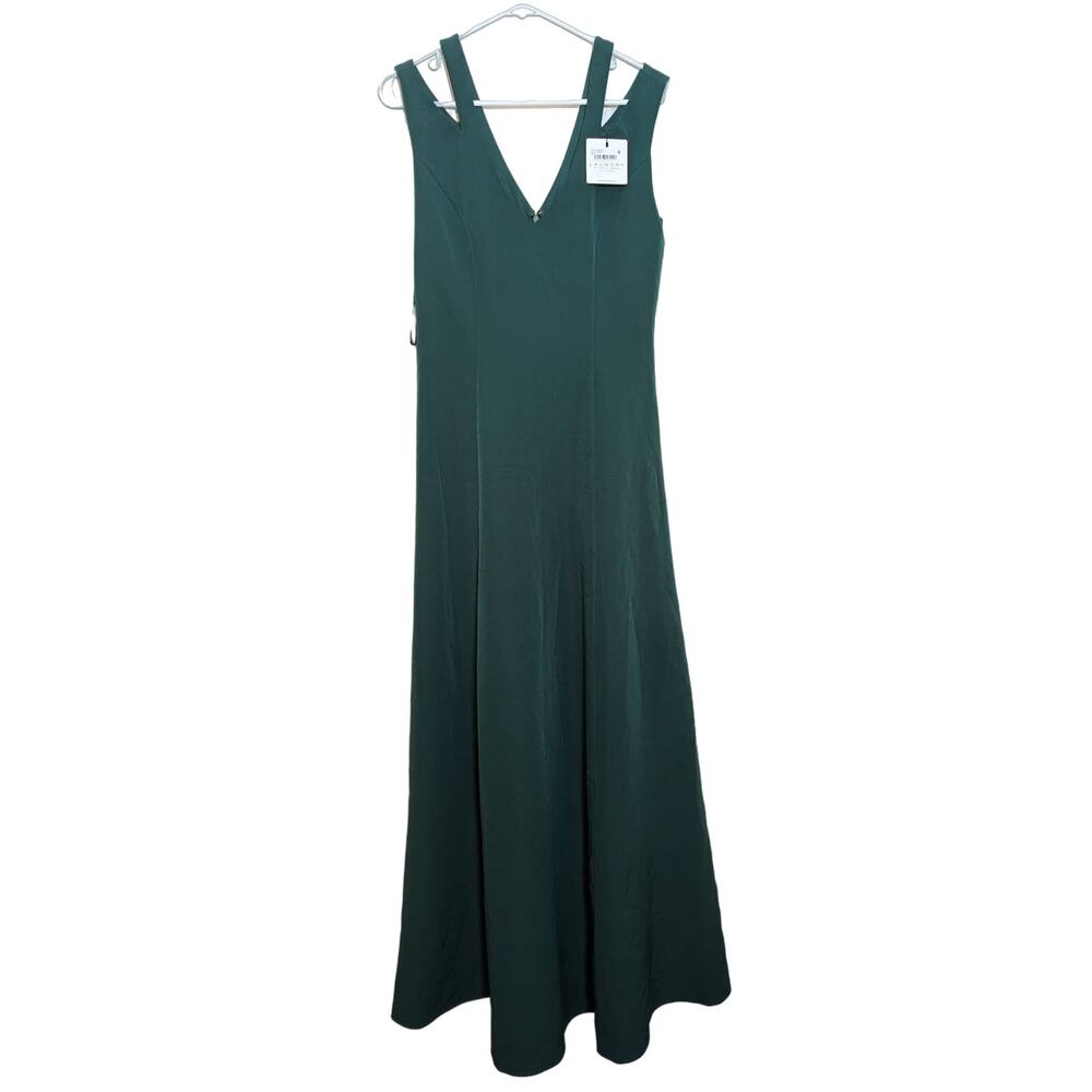 NWT Laundy by Shelli Segal Emerald Green Evening Maxi Dress Size 4